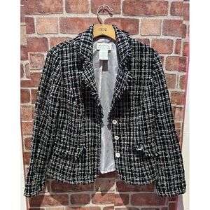 Giorgio Fiorlini Collection Women's Size 6 Multi-Color Lightweight Plaid Jacket